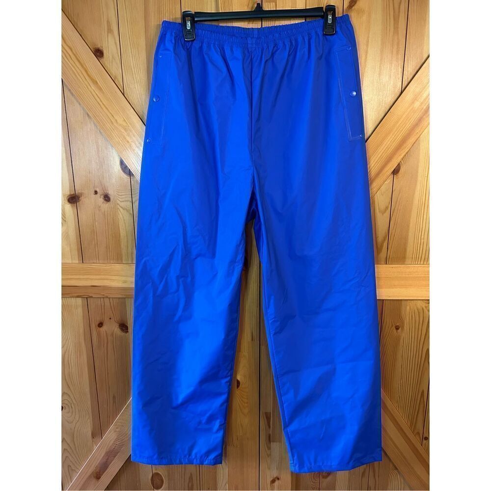 Vintage Columbia Rain Pants Mens XL Blue Golf Overpant Rainwear Fishing Hiking (